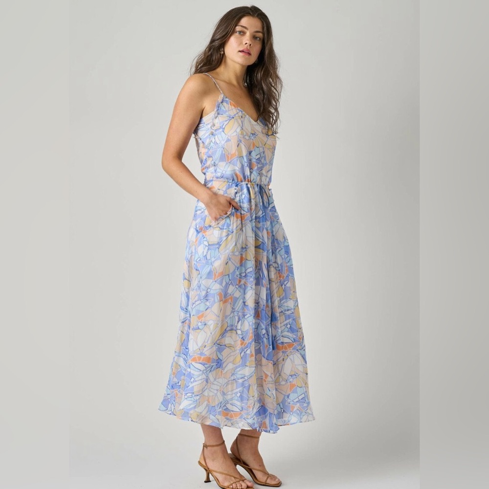 Joie dress women summer blue sleeveless maxi Sz#XXS New